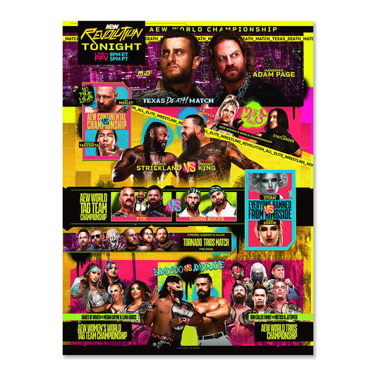 AEW Revolution 2026 18"x24" Event Poster