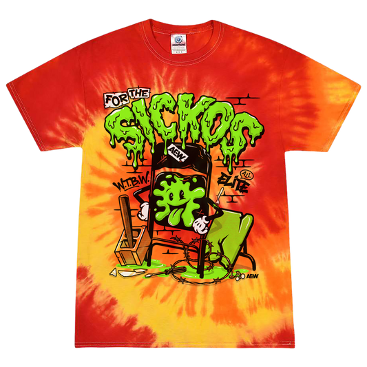 AEW - Top Rope Tuesday LIMITED EDITION Sickos Hardware (Halloween Tie Dye) T-Shirt