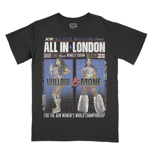 AEW All In 2026 Matchup T-Shirt - Willow Nightingale vs Mercedes Moné