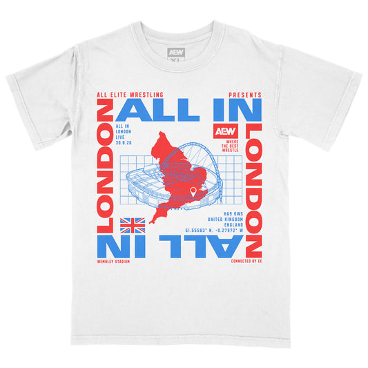 AEW ALL IN London 2026 Destination Event Tee (Ready To Ship)