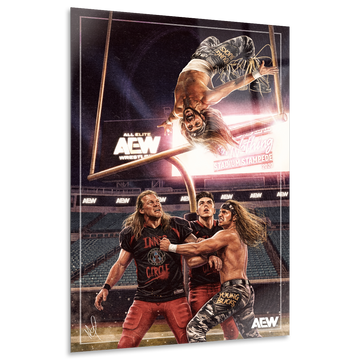 AEW Double or Nothing 2020 Stadium Stampede - LIMITED Elite Moments 12"x18" High Gloss Metal Art Print