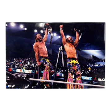 AEW Set in Stone - Young Bucks - All Out 2026 - 12x8 Ceramic Stone Slab (Hand-Numbered 1-50)