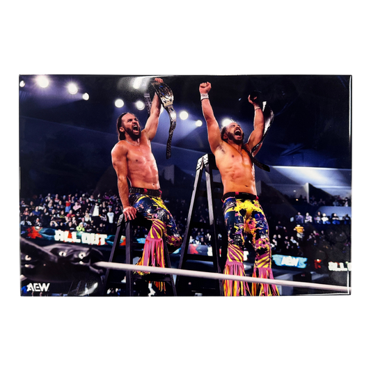 AEW Set in Stone - Young Bucks - All Out 2026 - 12x8 Ceramic Stone Slab (Hand-Numbered 1-50)
