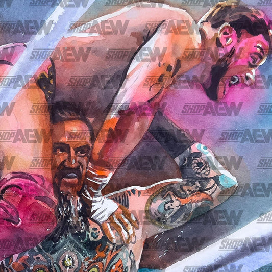 Brody King vs MJF - Autographed Limited Edition 11" x 14" Rob Schamberger Art Print