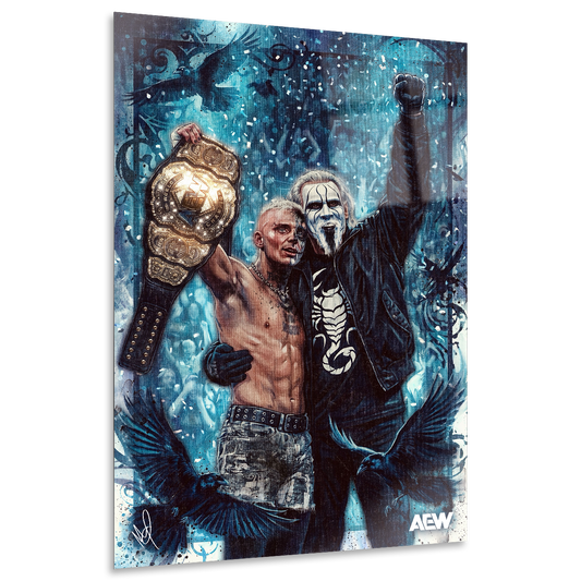 Sting & Darby Allin - LIMITED Elite Moments 12"x18" High Gloss Metal Art Print (Only 100 Made)