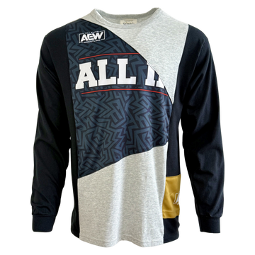 AEW All In Refried Apparel Black Split Side Long Sleeve Shirt
