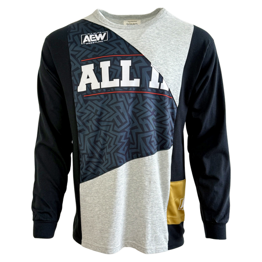 AEW All In Refried Apparel Black Split Side Long Sleeve Shirt