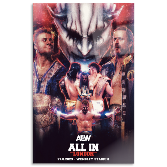 Matchup Monday - MJF vs. Adam Cole - AEW ALL IN 2023 12x18 High Gloss Metal Art Print (Only 10 Made)