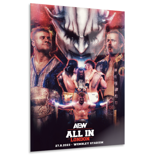 Matchup Monday - MJF vs. Adam Cole - AEW ALL IN 2023 12x18 High Gloss Metal Art Print (Only 10 Made)