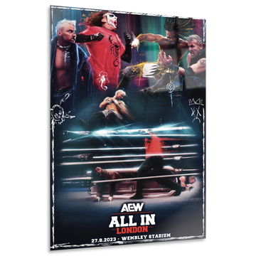Matchup Monday - Sting & Darby Allin vs. Swerve Strickland & Christian Cage - AEW ALL IN 2023 12x18 High Gloss Metal Art Print (Only 10 Made)
