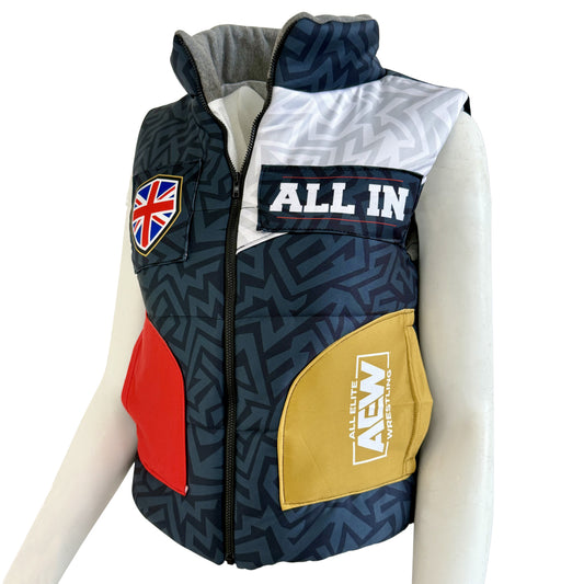 AEW All In Refried Apparel Split Side Puffer Vest