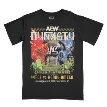AEW Dynasty 2026 Matchup T-Shirt - MJF vs Kenny Omega