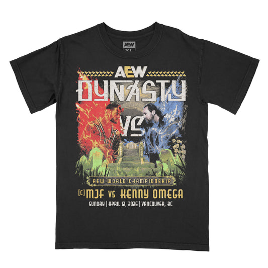 AEW Dynasty 2026 Matchup T-Shirt - MJF vs Kenny Omega