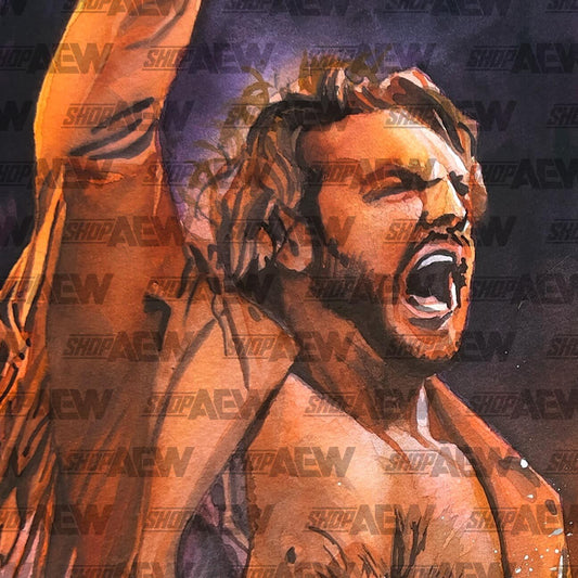 Hangman Adam Page - Autographed Limited Edition 11 x 14 Rob Schamberger Art Print