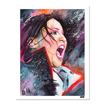 Hikaru Shida - Autographed Limited Edition 11" x 14" Rob Schamberger Art Print