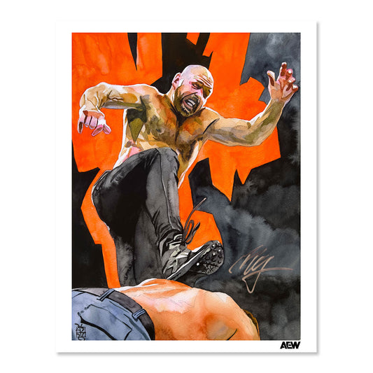Jon Moxley - Autographed Limited Edition 11" x 14" Rob Schamberger Art Print