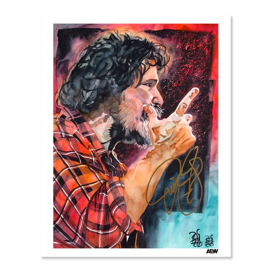 Mick Foley - Autographed Limited Edition 11" x 14" Rob Schamberger Art Print