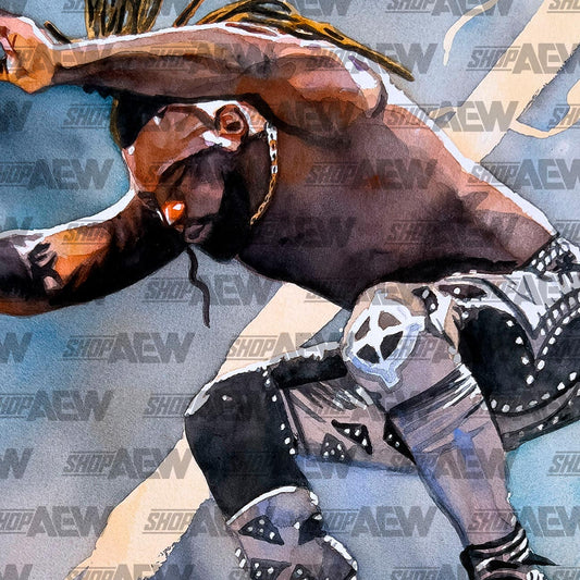 Swerve Strickland - Autographed Limited Edition 11 x 14 Rob Schamberger Art Print