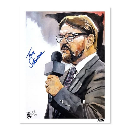 Tony Schiavone  - Autographed The Art of Rob Schamberger 11" x 14" Art Print