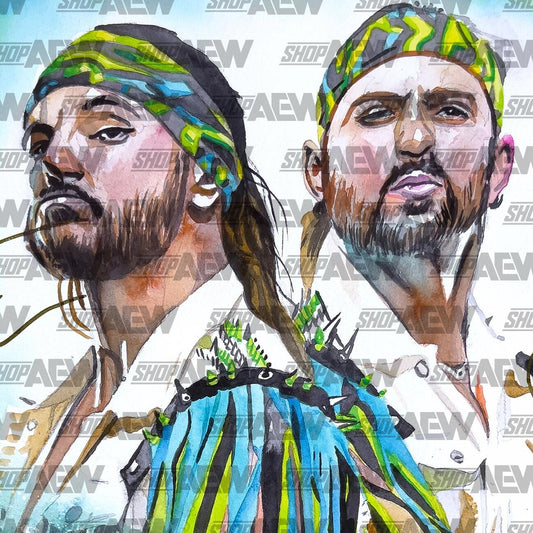 Young Bucks - Autographed Limited Edition 11" x 14" Rob Schamberger Art Print