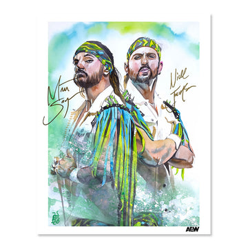 Young Bucks - Autographed Limited Edition 11" x 14" Rob Schamberger Art Print