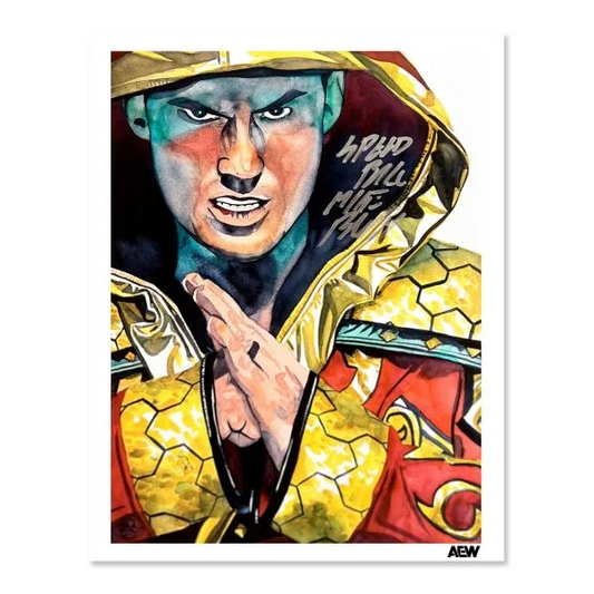 Speedball Mike Bailey - Autographed 11" x 14" Rob Schamberger Art Print
