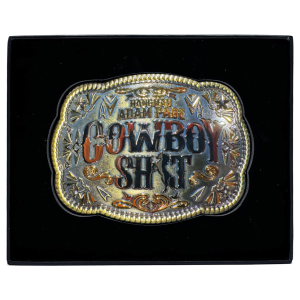 Hangman Adam Page 5"x3" Cowboy Shit Belt Buckle Product Image