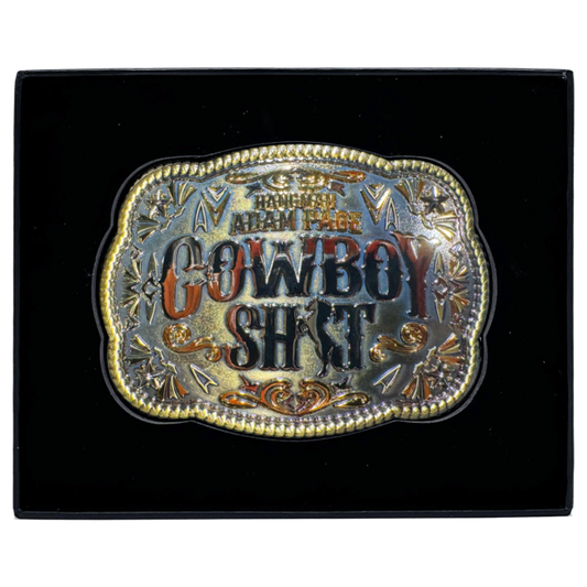 Hangman Adam Page 5"x3" Cowboy Shit Belt Buckle Product Image