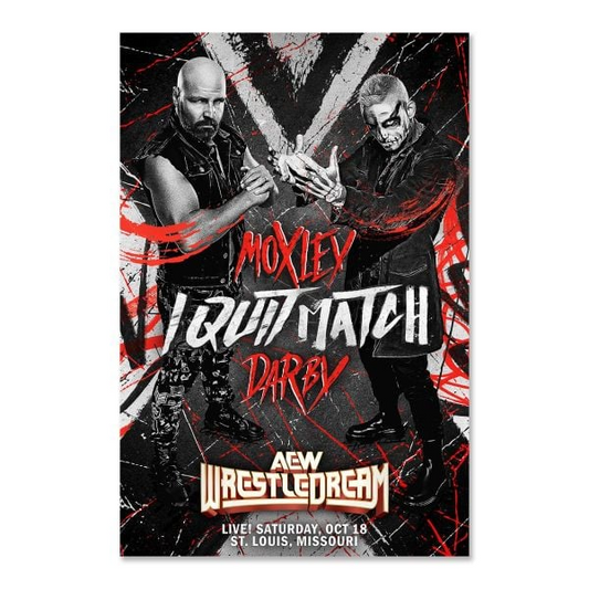 Matchup Monday Jon Moxley vs Darby Allin - AEW WrestleDream 10-18-2025 LIMITED Art Print - (Hand-Numbered 1-50)