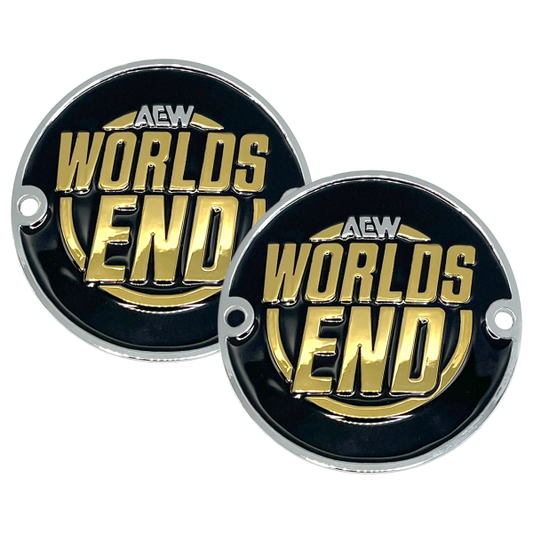 AEW Worlds End 2025 Commemorative Championship Replica Side Plate Box Set Product Image