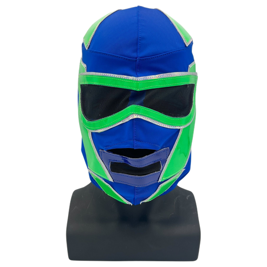 Hologram - Luchador Mask - Blue and Green