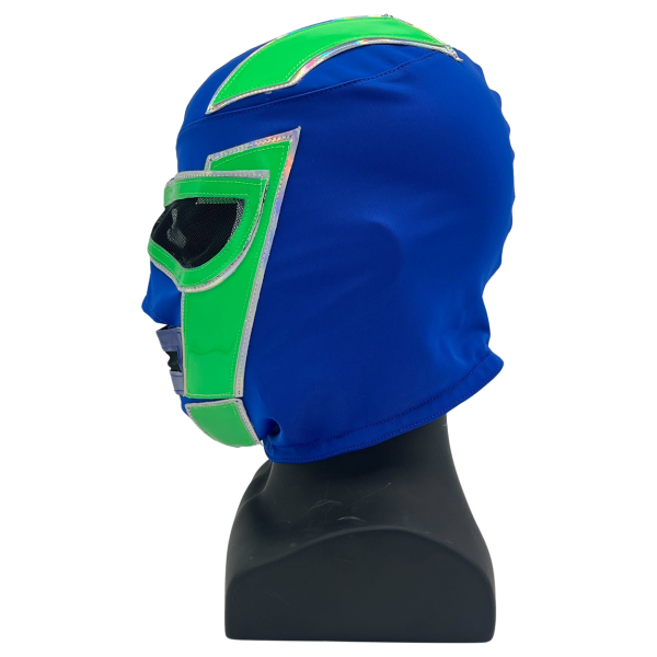 Hologram Luchador Mask (Blue and Green) (Ready to Ship) Product Image