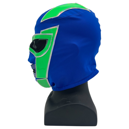 Hologram Luchador Mask (Blue and Green) (Ready to Ship) Product Image