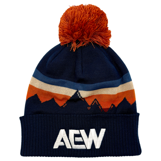 AEW Logo Embroidered Grand Recycled Beanie - Aspen Glow