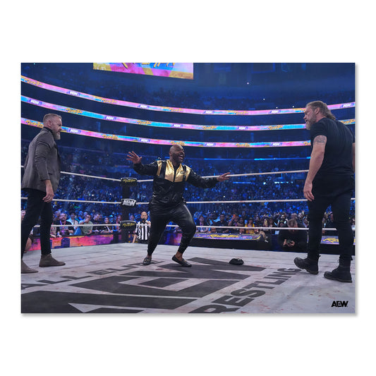 Cope and Cage Circle Stokely Hathaway - AEW Revolution 2026 - Memorable Moments Art Print By Lee South