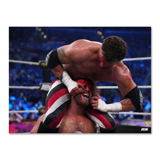 MJF Brutalizes Hangman Adam Page - AEW Revolution 2026 - Memorable Moments Art Print By Lee South