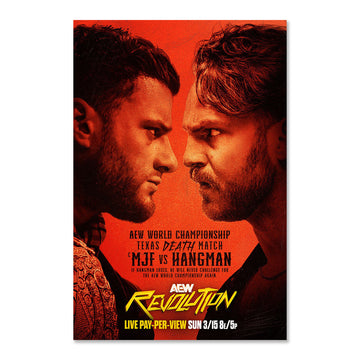 Matchup Monday MJF vs Hangman Adam Page - AEW Revolution 2026 VARIANT Art Print - (Hand-Numbered 1-10)