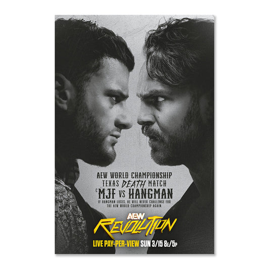 Matchup Monday MJF vs Hangman Adam Page - AEW Revolution 2026 LIMITED Art Print - (Hand-Numbered 1-50)