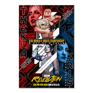 Matchup Monday Thekla vs Kris Statlander - AEW Revolution 2026 VARIANT Art Print - (Hand-Numbered 1-10)
