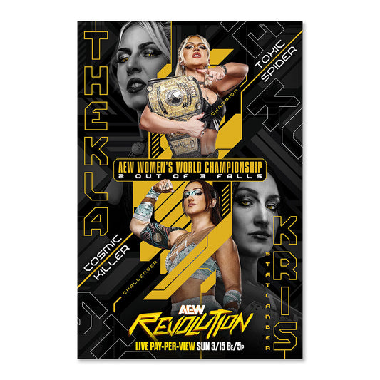 Matchup Monday Thekla vs Kris Statlander - AEW Revolution 2026 LIMITED Art Print - (Hand-Numbered 1-50)
