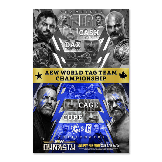 Matchup Monday FTR vs Cope & Cage - AEW Dynasty 2026 VARIANT Art Print - (Hand-Numbered 1-10)