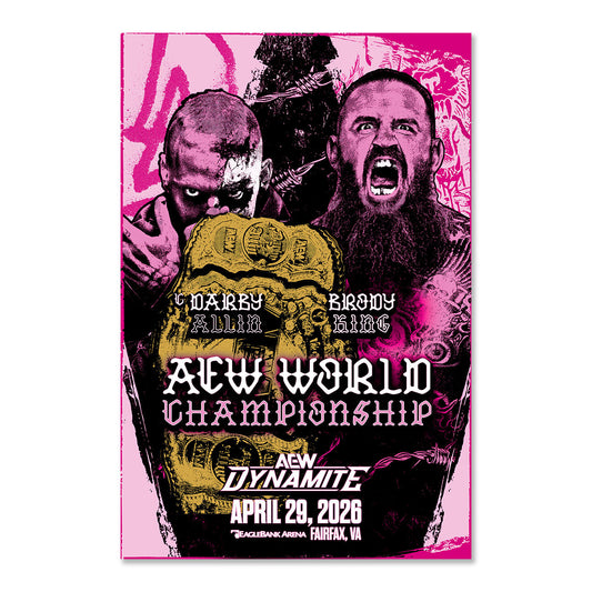 Matchup Monday Darby Allin vs Brody King - AEW Dynamite 4-29-2026 VARIANT Art Print - (Hand-Numbered 1-10)