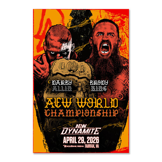 Matchup Monday Darby Allin vs Brody King - AEW Dynamite 4-29-2026 LIMITED Art Print - (Hand-Numbered 1-50)