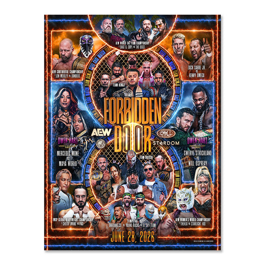 AEW Forbidden Door 2026 18"x24" Event Poster