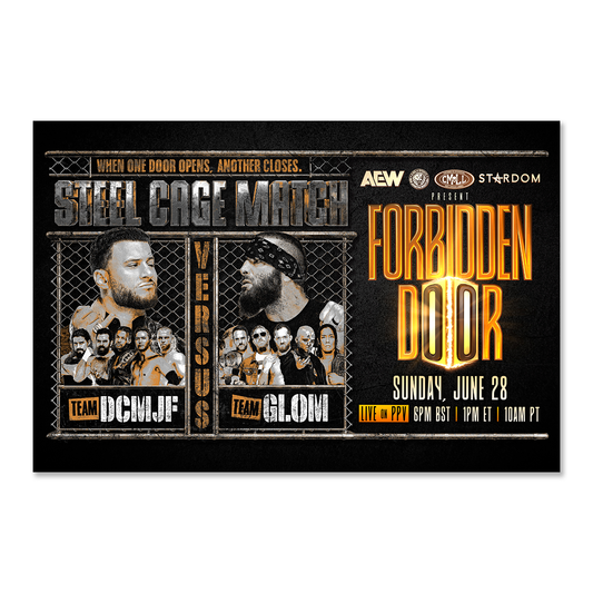 Matchup Monday Team DCMJF vs Team Glom - AEW Forbidden Door 2026 VARIANT Art Print - (Hand-Numbered 1-10)