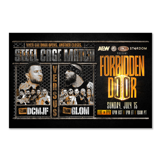 Matchup Monday Team DCMJF vs Team Glom - AEW Forbidden Door 2026 LIMITED Art Print - (Hand-Numbered 1-50)