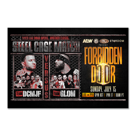 Matchup Monday Team DCMJF vs Team Glom - AEW Forbidden Door 2026 LIMITED Art Print - (Hand-Numbered 1-50)