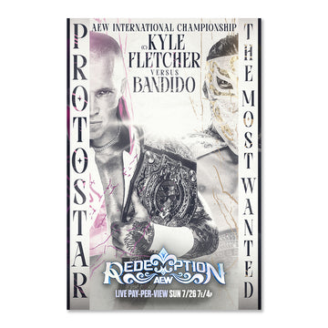 Matchup Monday Kyle Fletcher vs Bandido - AEW Redemption 2026 VARIANT Art Print - (Hand-Numbered 1-10)