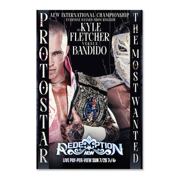Matchup Monday Kyle Fletcher vs Bandido - AEW Redemption 2026 LIMITED Art Print - (Hand-Numbered 1-50)