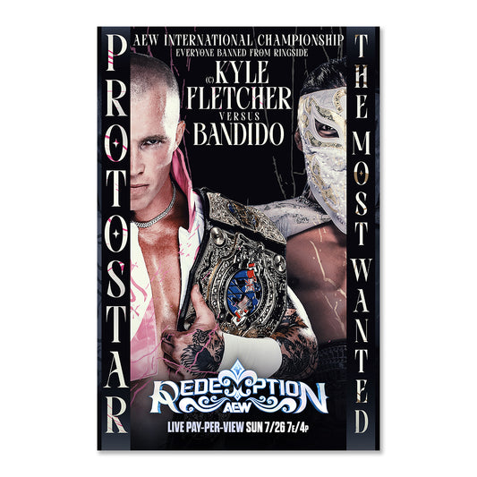 Matchup Monday Kyle Fletcher vs Bandido - AEW Redemption 2026 LIMITED Art Print - (Hand-Numbered 1-50)